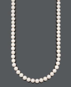 "belle De Mer Pearl Necklace, 30"" 14k Gold Cultured Freshwater Pearl Strand (10-11mm)"