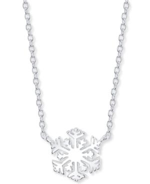Unwritten Snowflake Pendant Necklace In Sterling Silver, 16 + 2 Extender