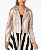 Material Girl Juniors' Faux-leather Moto Jacket, Created For Macy's