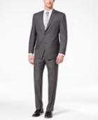 Marc New York By Andrew Marc Men's Classic-fit Stretch Medium Gray Solid Suit