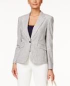 Nine West Seersucker One-button Jacket