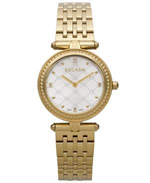 Escada Women's Swiss Vanessa Diamond Accent Gold Ion-plated Bracelet Watch 34mm Iww-e3235032