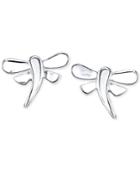 Unwritten Dragonfly Stud Earrings In Sterling Silver
