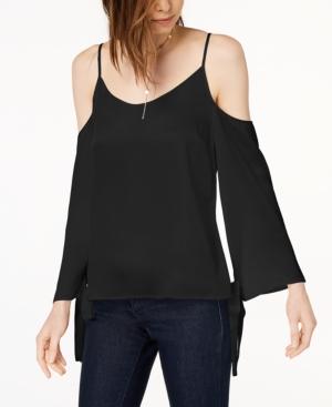 Kensie Tie-sleeve Cold-shoulder Blouse