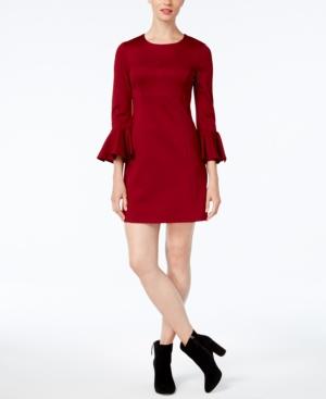 Trina Turk Panache Ruffle-sleeve Sheath Dress