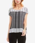 Vince Camuto Printed Colorblocked Top