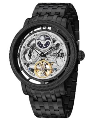 Stuhrling Original Stainless Steel Black Pvd Case On Link Bracelet Watch