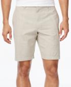 Club Room Men's Big And Tall Micro-check Flat-front Shorts, Only At Macy's