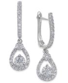 Diamond Drop Earrings (3/8 Ct. T.w.) In 14k White Gold