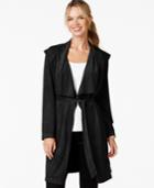 Ny Collection Faux-suede Wrap Jacket