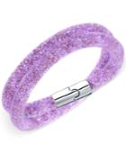 Swarovski Silver-tone Purple Stardust Double Twist Bracelet