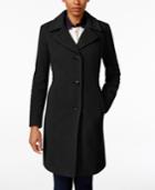 Anne Klein Petite Wool Cashmere Blend Button-front Walker Coat, Only At Macy's