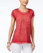 Inc International Concepts Petite Burnout T-shirt, Only At Macy's