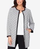 Tahari Asl Plus Size Long Jacquard Blazer