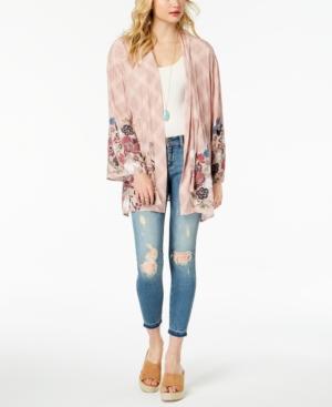 American Rag Juniors' Printed Drawstring Kimono, Created For Macy's