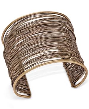 Inc International Concepts Gold-tone Wire-wrapped Cuff Bracelet, Only At Macy's