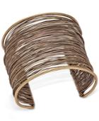 Inc International Concepts Gold-tone Wire-wrapped Cuff Bracelet, Only At Macy's