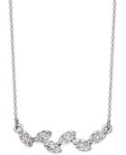 Inc International Concepts Silver-tone Pave Leaves Necklace, Only At Macy's