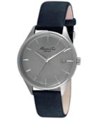 Kenneth Cole New York Men's Black Leather Strap Watch 42mm 10029304