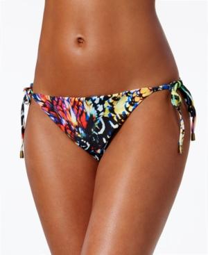Rachel Rachel Roy Tail Feathers Printed Side-tie Cheeky Bikini Bottoms Women's Swimsuit