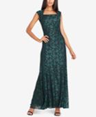 Tahari Asl Sequined Lace Gown