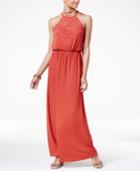 Ultra Flirt Juniors' Crocheted Maxi Dress