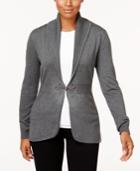 Karen Scott Long-sleeve Clasp Cardigan, Created For Macy's