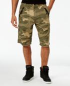 Sean John Men's Camo-print Zip-front Flight Shorts, Only At Macy's