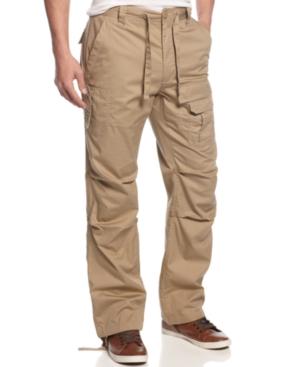 Sean John Men's Big And Tall Pants, Pleat Pocket Flight Cargo Pants