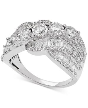 Diamond Diagonal Ring (1-1/2 Ct. T.w.) In 14k White Gold