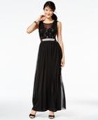 Bcx Juniors' Sequined Illusion Gown, A Macy's Exclusive Style