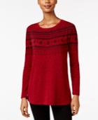 Style & Co Fair Isle Swing Top, Only At Macy's