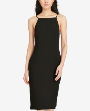 Polo Ralph Lauren Leather-trim Sheath Dress