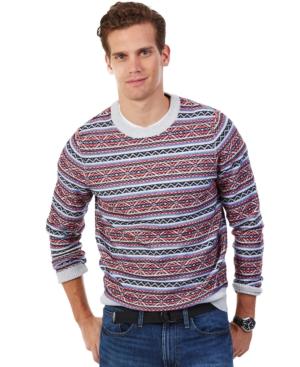 Nautica Heathered Fair Isle Sweater