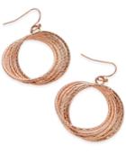 Thalia Sodi Rose Gold-tone Multi-circle Drop Hoop Earrings, Only At Macy's
