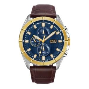 Men's Esq0134 Two-tone Stainless Steel Chronograph Watch With Blue Dial