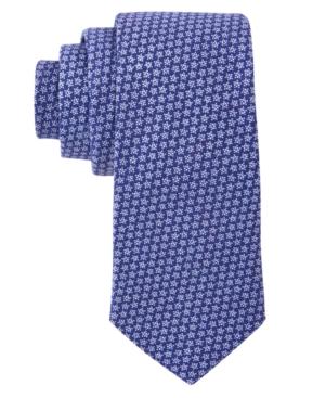 Con. Struct Men's Navy Floral Slim Tie