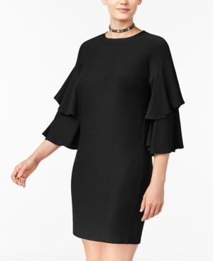 Planet Gold Juniors' Ruffle-sleeve Shift Dress