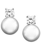 Lauren Ralph Lauren Glass Pearl & Cubic Zirconia Stud Earrings (10 Mm)