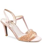 Adrianna Papell Alia T-strap Beaded Evening Sandals Women's Shoes