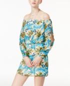 Teeze Me Juniors' Printed Off-the-shoulder Dress