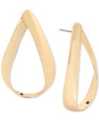Robert Lee Morris Soho Gold-tone Oval Drop Hoop Earrings
