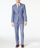 Dkny Light Blue Solid Extra Slim-fit Suit