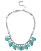 Kenneth Cole New York Silver-tone Stone Shaky Collar Necklace