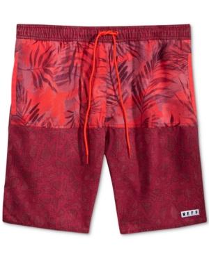 Neff Men's Watercolor Palms Floral-print Hot Tub Board Shorts