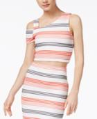 Bar Iii Striped Cropped Top, Only At Macy's