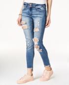 Indigo Rein Juniors' Ripped Skinny Ankle Jeans