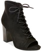 Madden Girl Rytte Lace-up Block-heel Booties Women's Shoes
