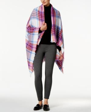 Inc International Concepts College Plaid Wrap & Scarf In One, Created For Macy's