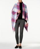 Inc International Concepts College Plaid Wrap & Scarf In One, Created For Macy's